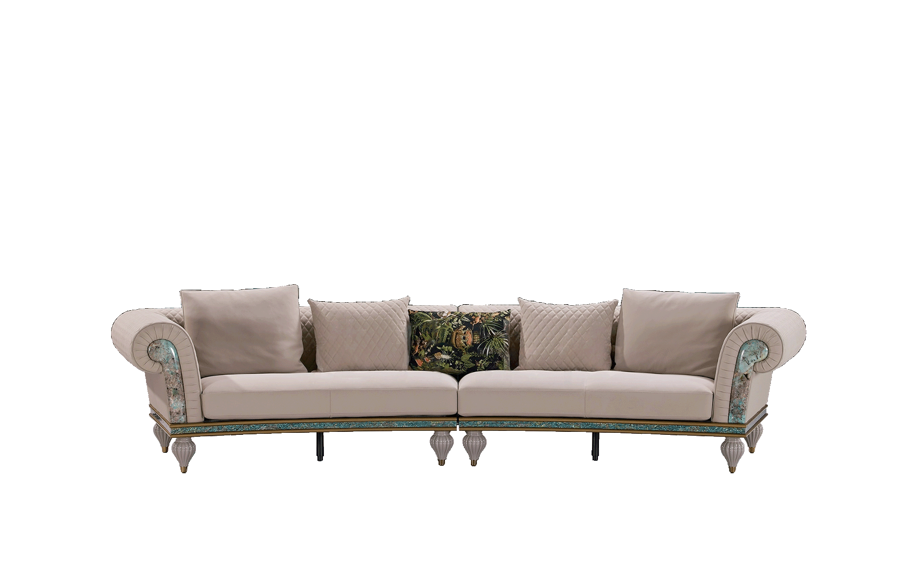 A002 Sofa — Curved, isolated product view